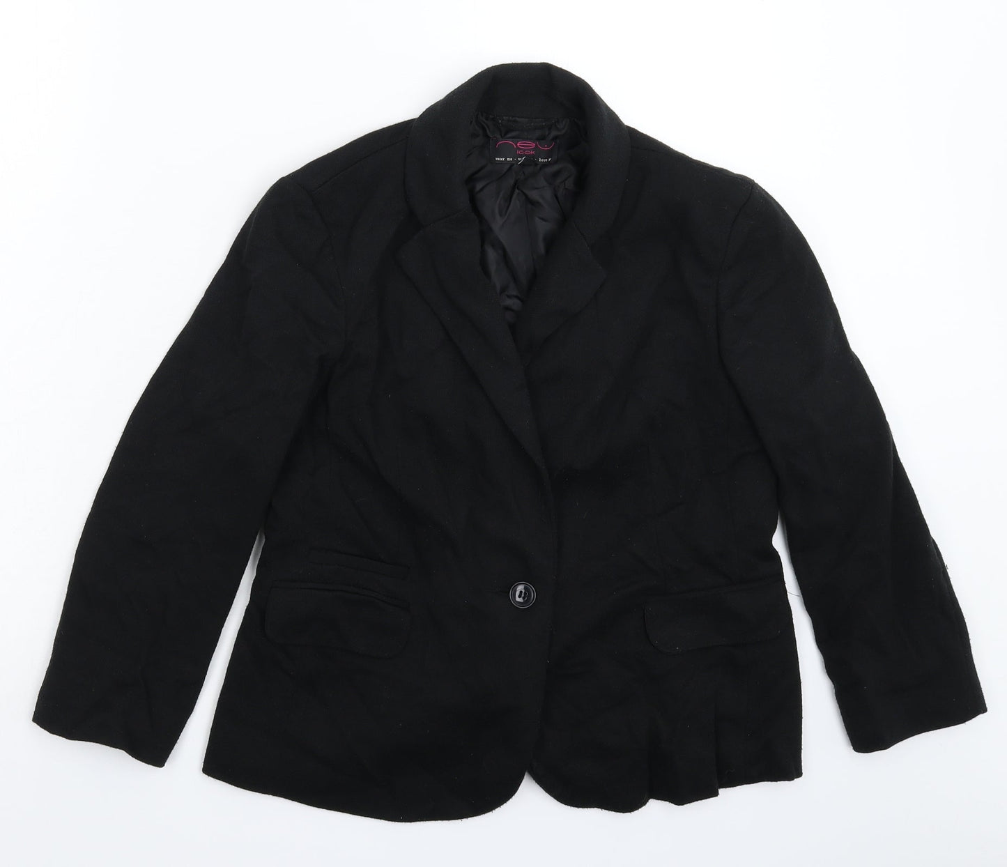 New Look Womens Black   Jacket Blazer Size 14