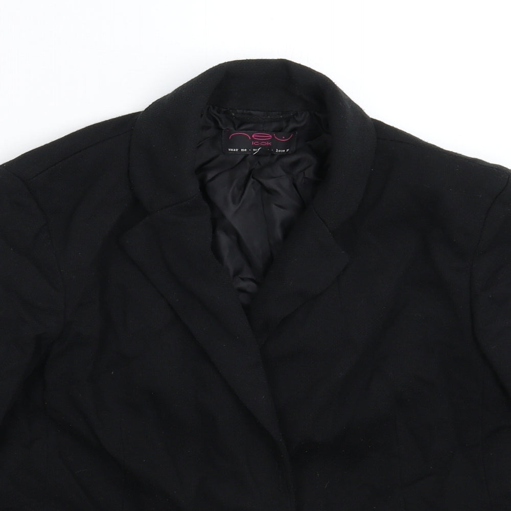 New Look Womens Black   Jacket Blazer Size 14