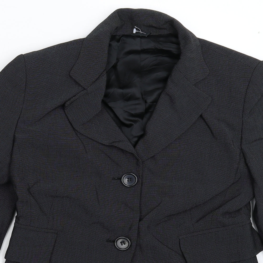 Womens UK Size 10 Preworn Regular Black Suit Jacket