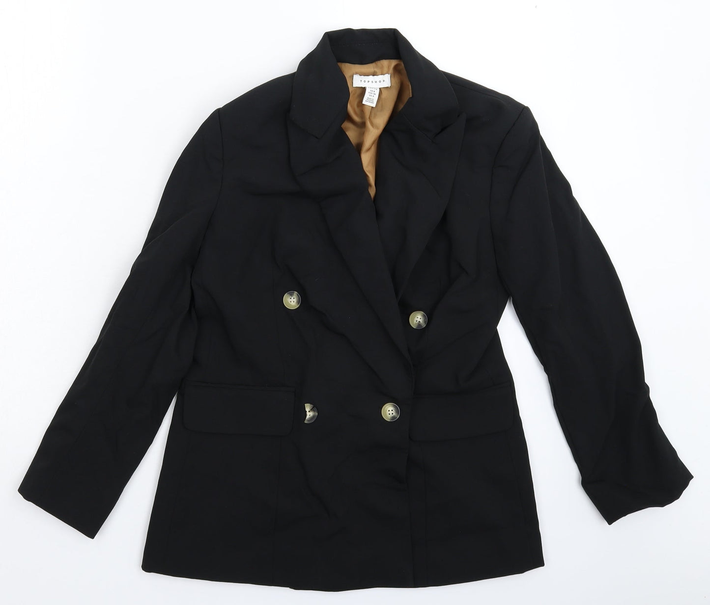 Topshop Womens Black   Jacket Suit Jacket Size 8