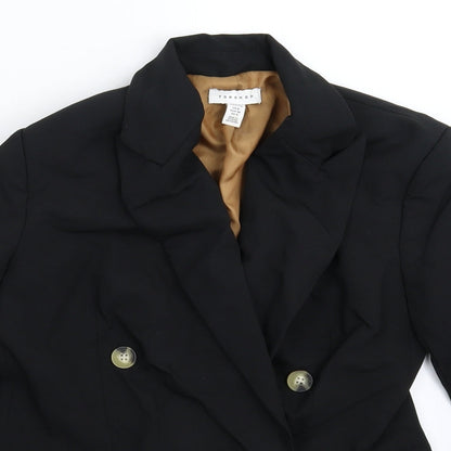 Topshop Womens Black   Jacket Suit Jacket Size 8