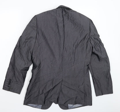Primark Mens Grey Striped  Jacket Suit Jacket Size 36