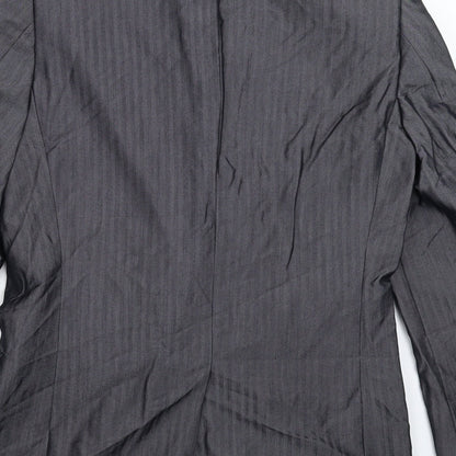 Primark Mens Grey Striped  Jacket Suit Jacket Size 36