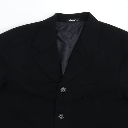 VivaKi Womens Black   Jacket Suit Jacket Size 10