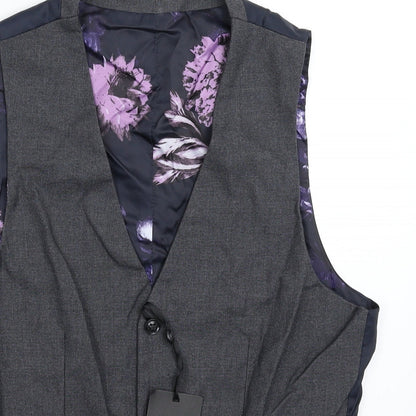 Lipsy Mens Grey   Jacket Suit Waistcoat Size 36