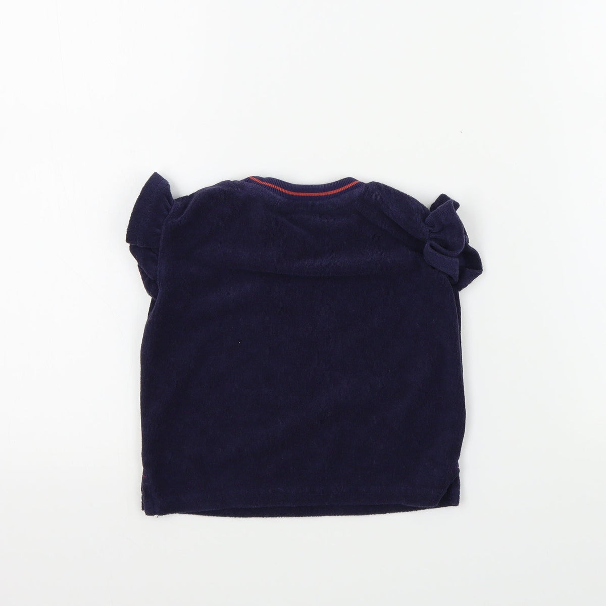 Back view of Nutmeg girls’ blue colourblock basic t-shirt, size 2-3, years