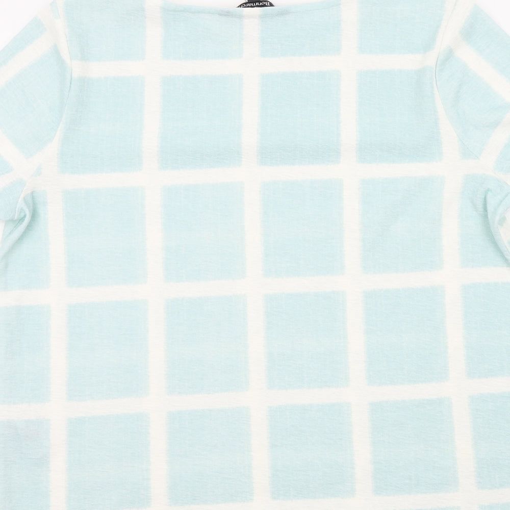 Womens UK Size 16 Bonmarché Blue Basic T-Shirt