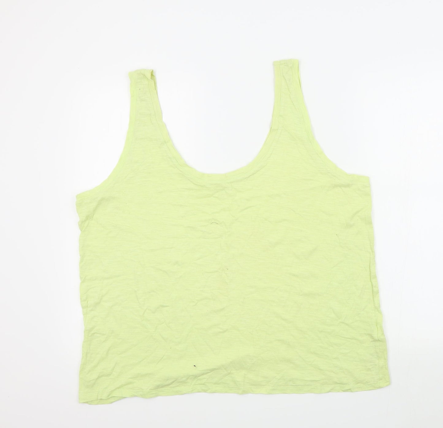 Womens UK Size 20 M&S Yellow Basic T-Shirt