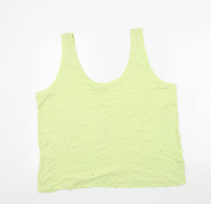 Womens UK Size 20 M&S Yellow Basic T-Shirt