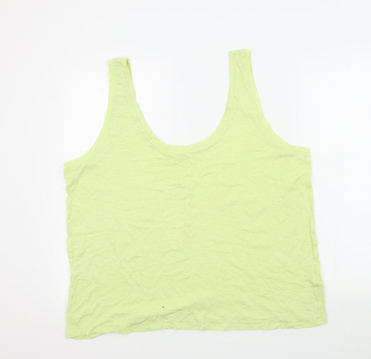 Womens UK Size 20 M&S Yellow Basic T-Shirt