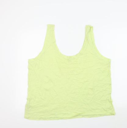 Womens UK Size 20 M&S Yellow Basic T-Shirt