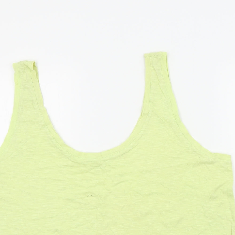 Womens UK Size 20 M&S Yellow Basic T-Shirt
