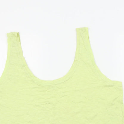 Womens UK Size 20 M&S Yellow Basic T-Shirt