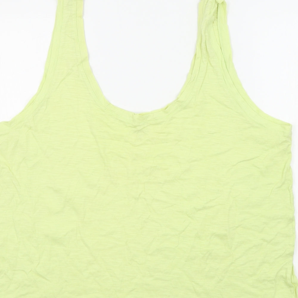 Womens UK Size 20 M&S Yellow Basic T-Shirt
