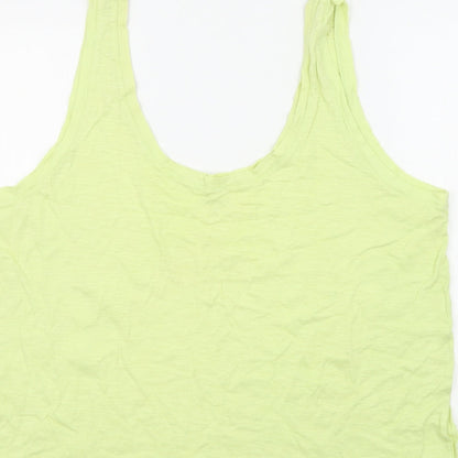 Womens UK Size 20 M&S Yellow Basic T-Shirt