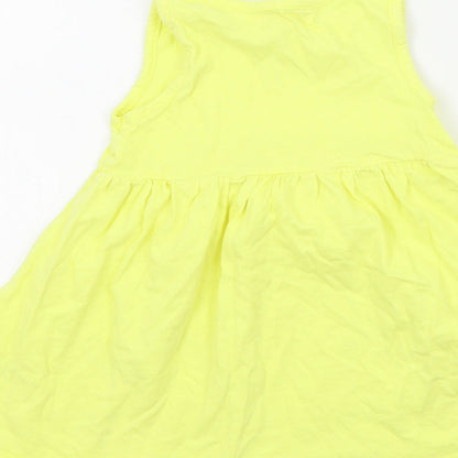 YOUNG DIMENTIONS Girls Yellow   Fit & Flare  Size 2-3 Years