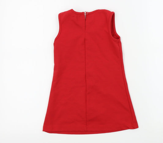 BHS Girls Red   A-Line  Size 2-3 Years