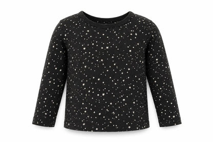 Preworn Girls Black Geometric  Basic T-Shirt Size 2-3 Years