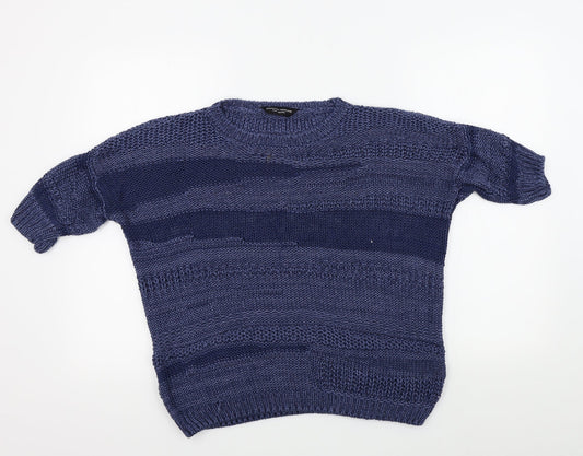 Dorothy Perkins Womens Blue Striped  Pullover Jumper Size 14