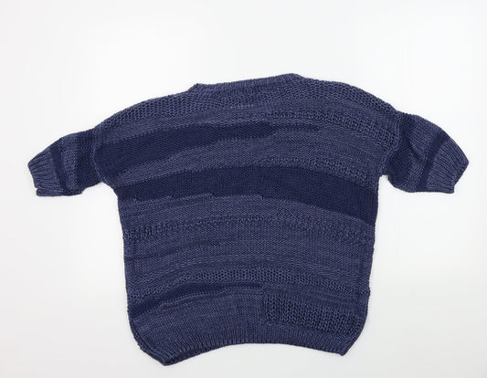 Dorothy Perkins Womens Blue Striped  Pullover Jumper Size 14