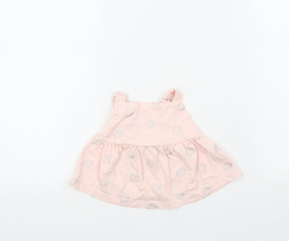 George Girls Pink Colourblock  Basic T-Shirt Size 2-3 Years