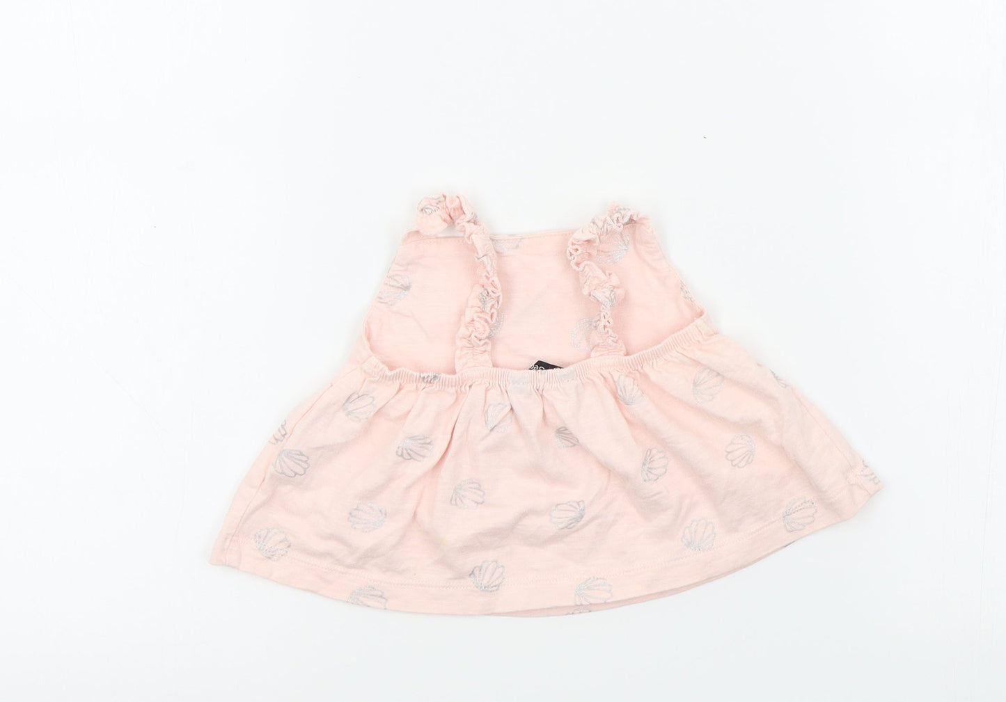 George Girls Pink Colourblock  Basic T-Shirt Size 2-3 Years