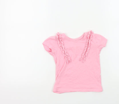Primark Girls Pink Colourblock  Basic T-Shirt Size 2-3 Years