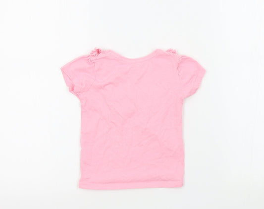 Primark Girls Pink Colourblock  Basic T-Shirt Size 2-3 Years