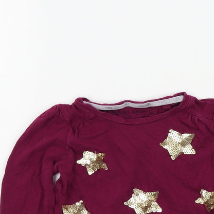 Sweet Millie Girls Purple Colourblock  Basic T-Shirt Size 4 Years