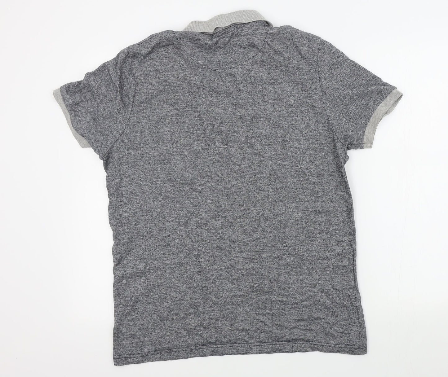 Officers Club Mens Grey Colourblock   Polo Size M