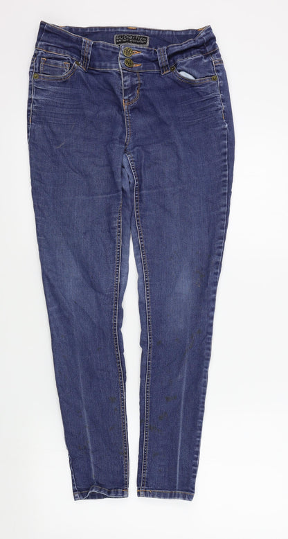MATTTHEW WILLIAMSON Womens Blue   Skinny Jeans Size 12 L29 in