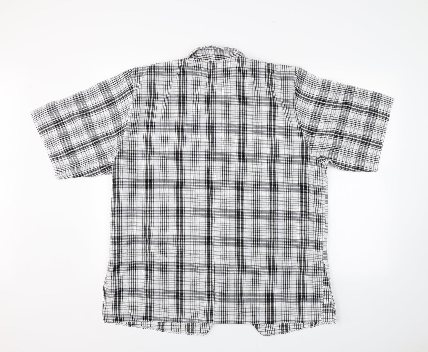 Mens UK Size XL Christopher Marcus Black  Button-Up Short Sleeve Casual Shirt