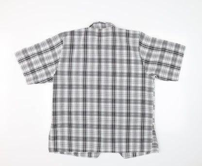 Mens UK Size XL Christopher Marcus Black  Button-Up Short Sleeve Casual Shirt