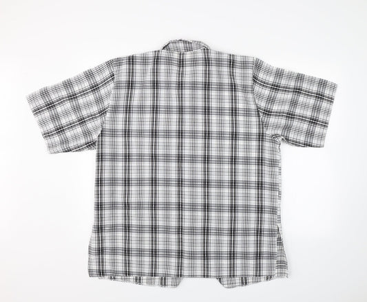 Mens UK Size XL Christopher Marcus Black  Button-Up Short Sleeve Casual Shirt