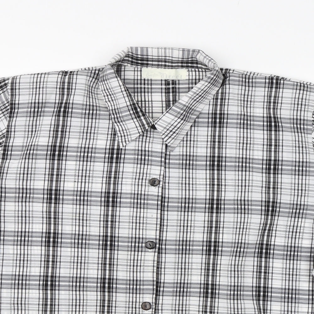 Mens UK Size XL Christopher Marcus Black  Button-Up Short Sleeve Casual Shirt