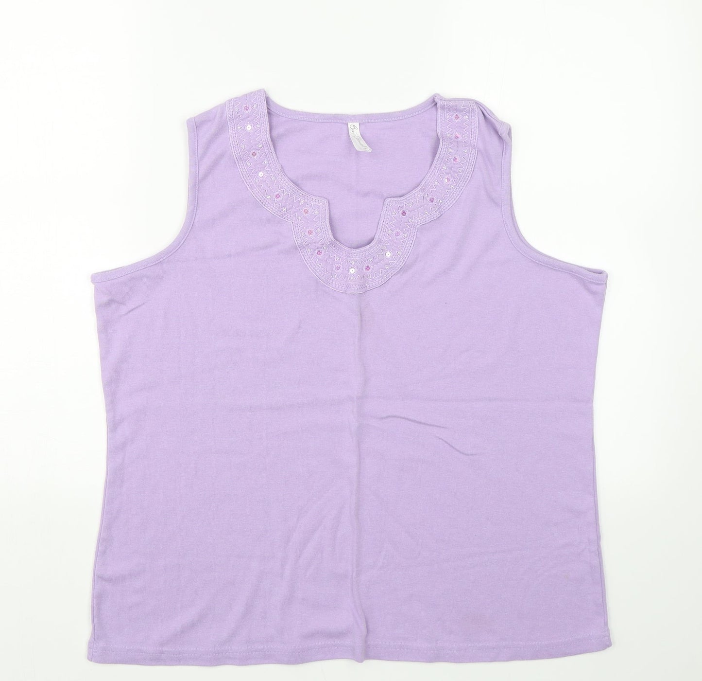 Womens UK Size XL BM Purple Basic Tank