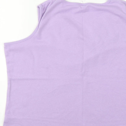 Womens UK Size XL BM Purple Basic Tank