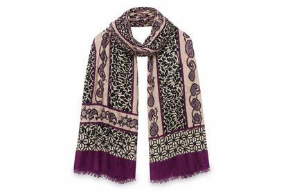 Preworn Womens Purple Paisley   Shawl/Wrap