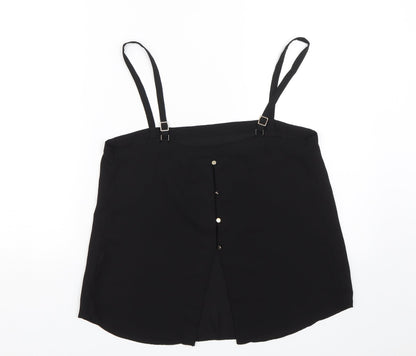 Womens UK Size 10 River Island Black Basic Tank