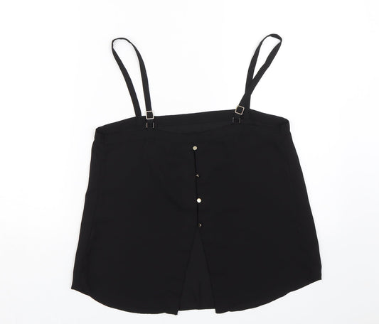 Womens UK Size 10 River Island Black Basic Tank