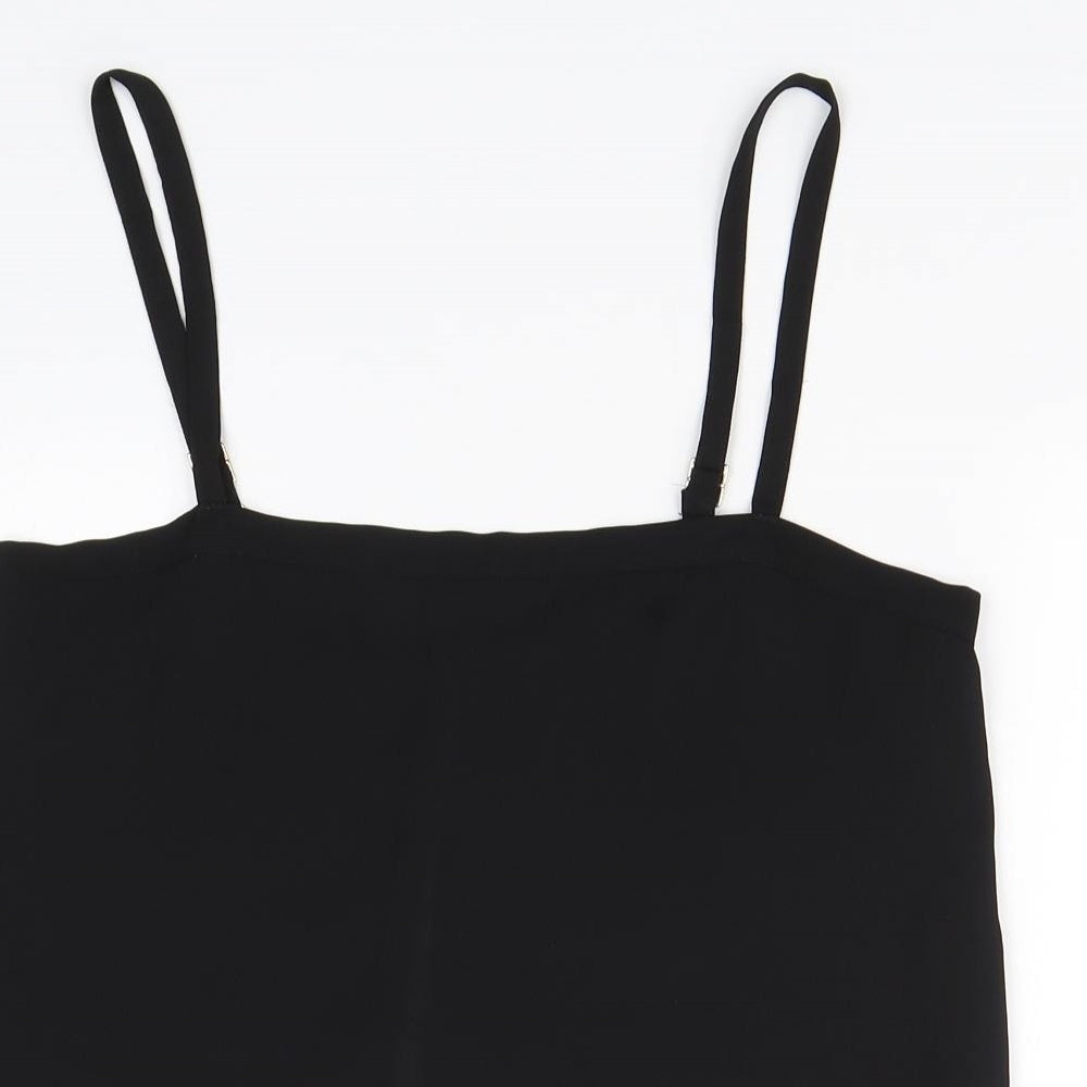 Womens UK Size 10 River Island Black Basic Tank