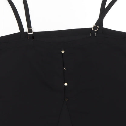 Womens UK Size 10 River Island Black Basic Tank