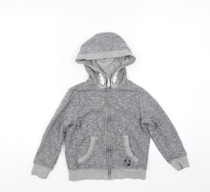 F&F Boys Grey   Full Zip Hoodie Size 6-7 Years