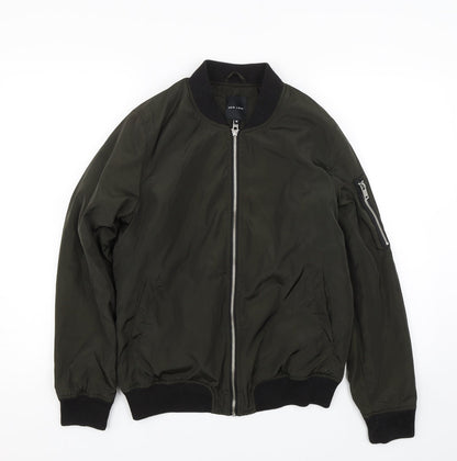 Womens UK Size 10 New Look Green Bomber Jacket