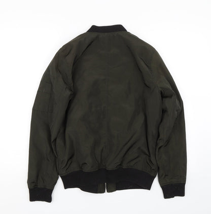 Womens UK Size 10 New Look Green Bomber Jacket