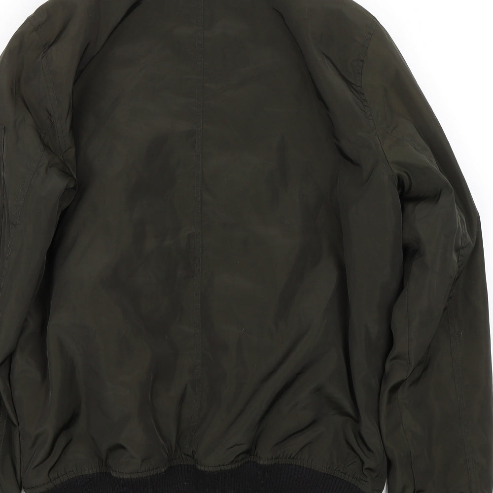 Womens UK Size 10 New Look Green Bomber Jacket