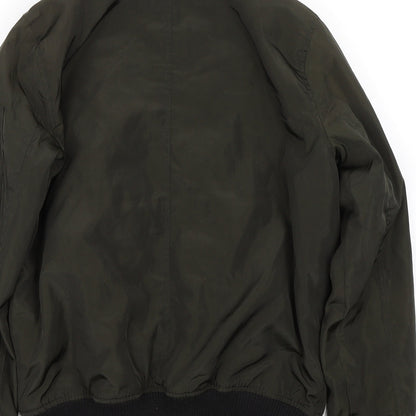 Womens UK Size 10 New Look Green Bomber Jacket
