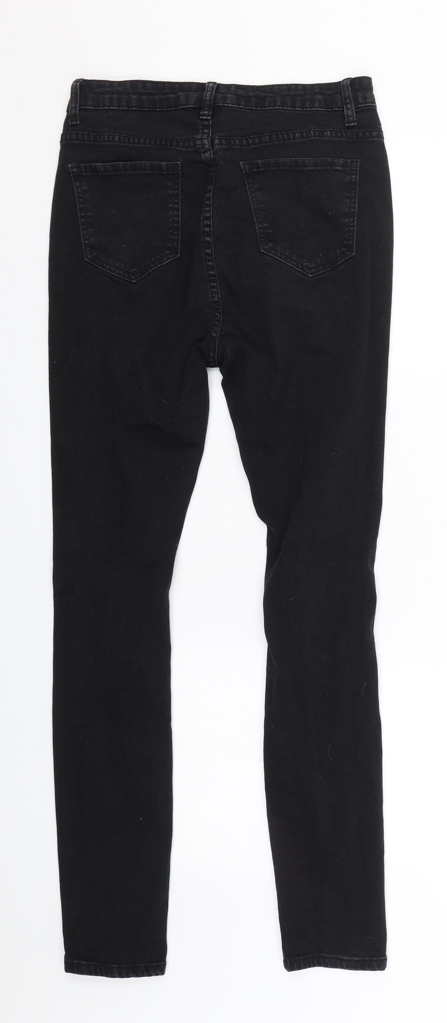 Womens UK Size S Shien Regular Fit Skinny Black Jeans
