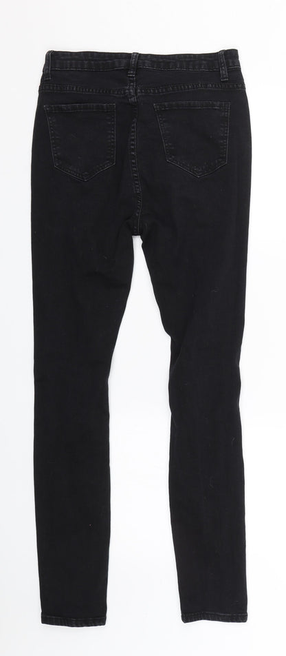 Womens UK Size S Shien Regular Fit Skinny Black Jeans