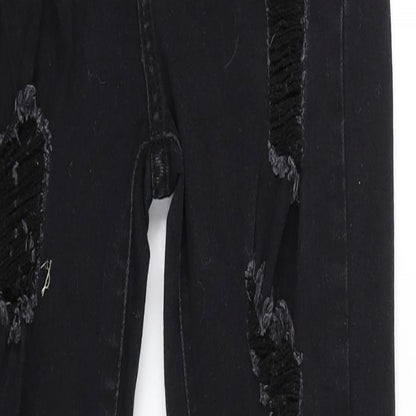 Womens UK Size S Shien Regular Fit Skinny Black Jeans